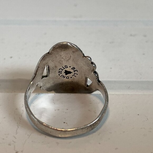 Bell Sterling Vintage Turquoise Ring Size 6.5 - Picture 6 of 9